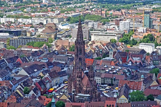 Freiburg Old Town with Münster and Münsterplatz