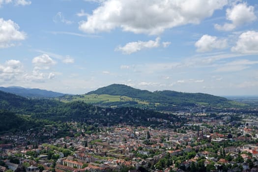 View over Freiburg to Schönberg