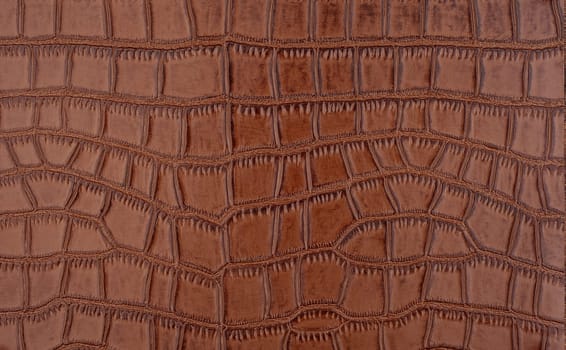 Imitation brown crocodile skin background