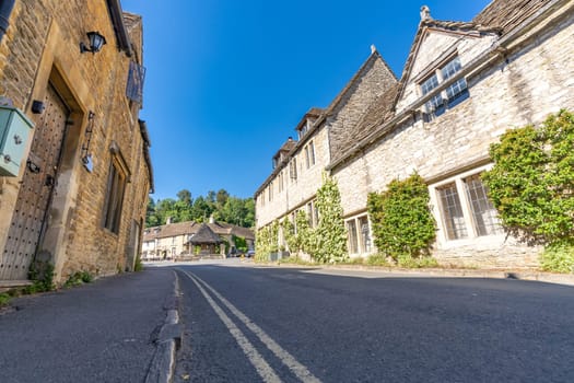 Castle Combe village in Cotswolds England UK