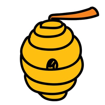 beehive honey wax nest agriculture wild illustration