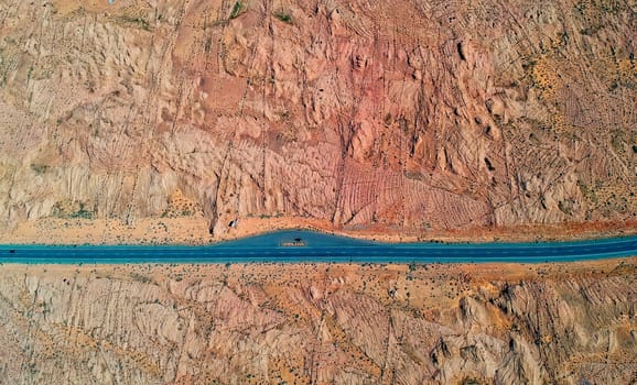 Aerial Birds Eye View of Desert