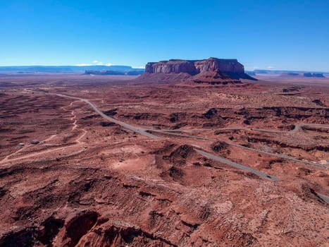 Aerial view of Monument Valley, Arizona