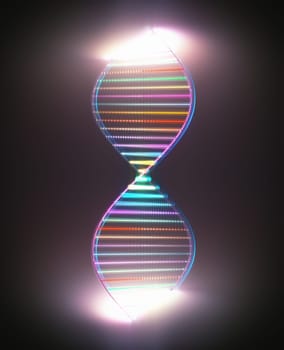 Image of genetic codes DNA. Concept image for use as background. Colored 3D illustration.