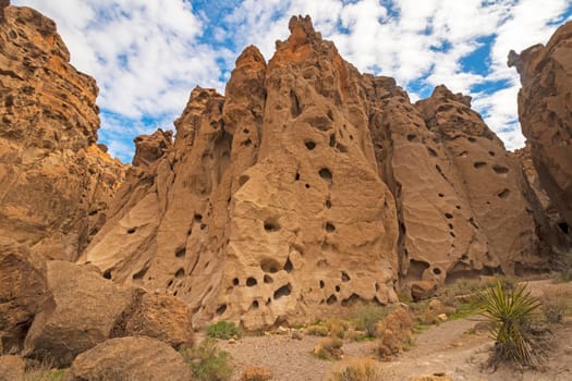 Imposing Entrance to Banshee Canyon in the Mojave National Preserve in California