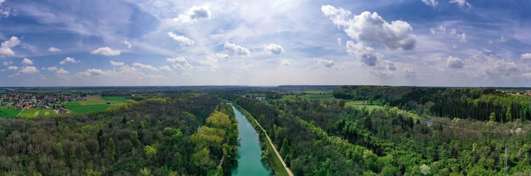 The Iller from above. drones recording