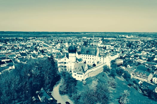 The city Illertissen with the castle