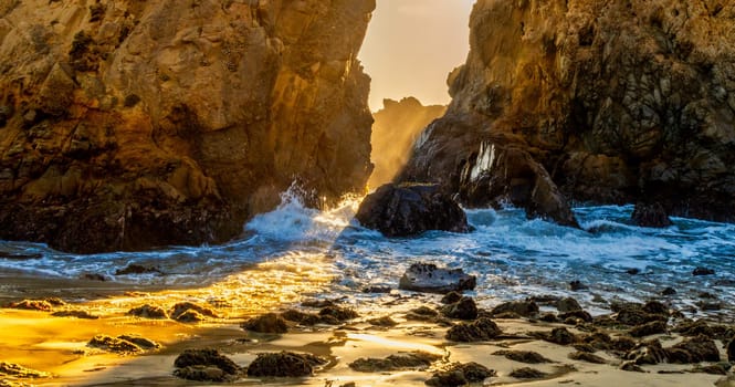 Pfeiffer Beach in Big Sur, California, USA