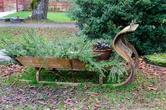 Merry christmas one old sleigh