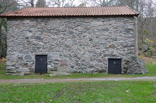 a very old house made of stone
