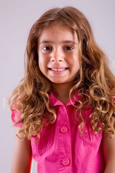 young happy girl smiling, close up portrait