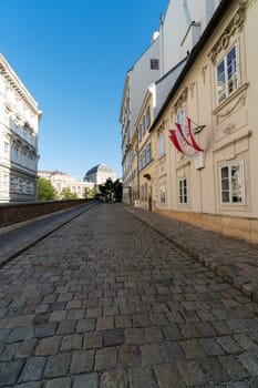 Dreimäderlhaus Vienna, Innere Stadt of Vienna with cobblestone street