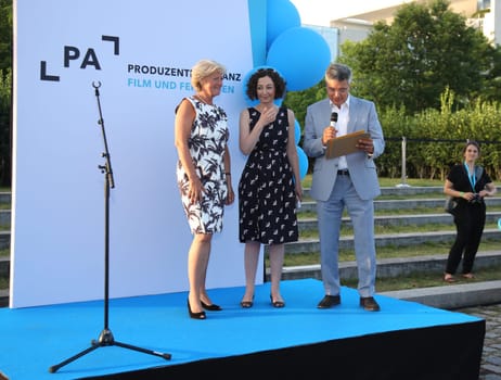 Prof. Monika Grütters,  Ramona Pop,Alexander Thies,.German Producers Alliance Summer Party at the Tipi Kanzleramt  In Berlin 25.  June 2019