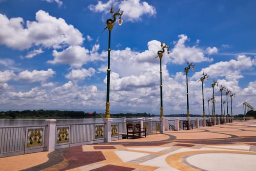 Mekong Riverbank, travel destination at Phon Phisai in Nong Khai Province of Thailand