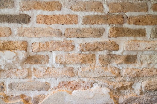 Old red brick wall background, stock photo