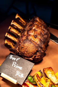 Wagyu beef roast prime rib, Carving food