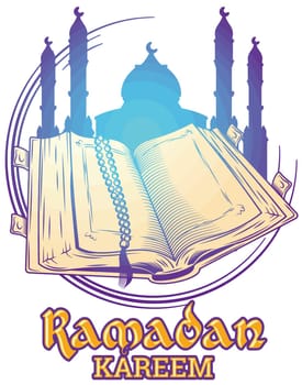ramadan kareem traditional culture muslim Quran mosque illustration