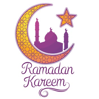 ramadan kareem traditional culture muslim moon mosque star illustration