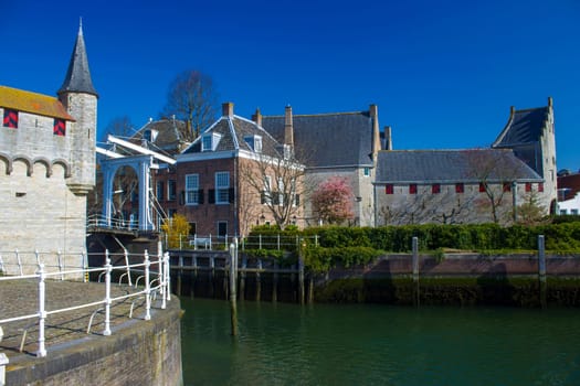 ZIERIKZEE, THE NETHERLANDS - APRIL 11, 2019: small city Zierikzee on the former island Schouwen in Zeeland province, the Netherlands.
