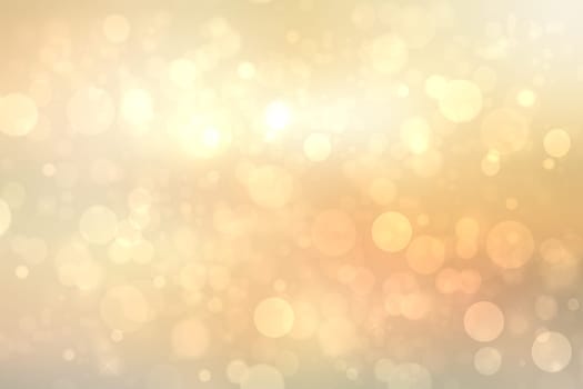 A festive abstract golden yellow gradient background texture with glitter defocused sparkle bokeh circles. Card concept for Happy New Year, party, invitation, valentine or other holidays.