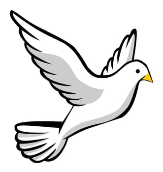 dove peace white fly spirit heaven bird illustration