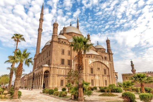 View on the Great Mosque of Mohammed Ali Pasha in Cairo.