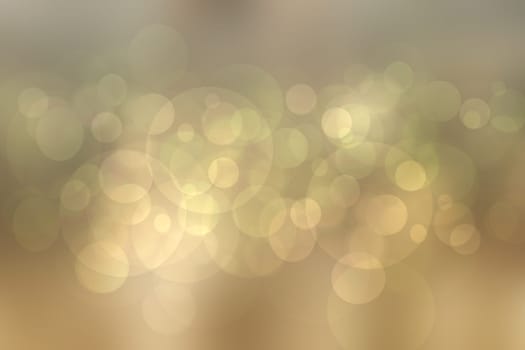 Abstract festive blur bright brown pastel background with brown and green bokeh circles. Template for your design. Beautiful texture.