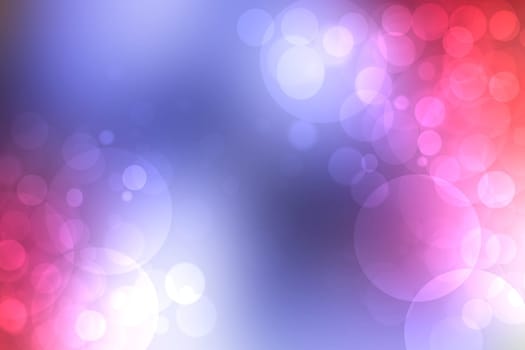 Abstract blurred fresh vivid spring summer light delicate pastel blue pink bokeh background texture with bright circular soft color lights. Beautiful backdrop illustration.