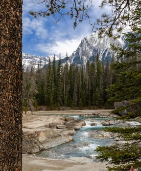 Kicking Horse River at Natural Bridge in Yoho National Park, British Columbia, Canada