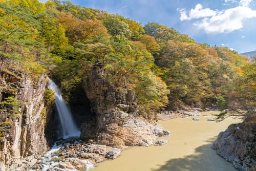 Rainbow waterfall at Ryuyo Gorge Nikko Tochigi Japan