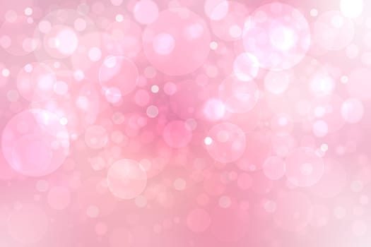 Happy Valentines or wedding day. Abstract delicate love romantic holiday pink background with white bokeh circles. Template for cards with space for your design. Beautiful texture.