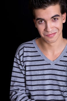 young casual man portrait, studio picture