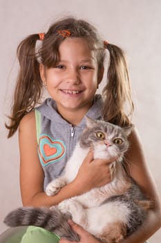 Cute little girl smiling looking