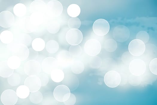 Abstract bright gradient motion spring or summer landscape texture with natural blue lights and white bright cloudy and sunny sky. Autumn or summer background with copy space.