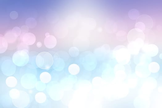 Abstract sunset illustration. Abstract evening or sunset mood background texture with light blue ocean and pastel colored bokeh lights and pink sunny sky. Beautiful sunset.