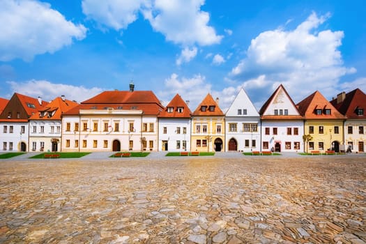 Row of Houses on the Town Hall Square in Bardejov, Slovakia