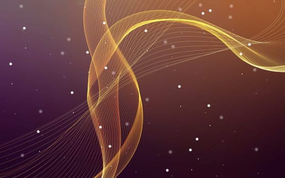 Dark abstract background with a glowing abstract waves, abstract background