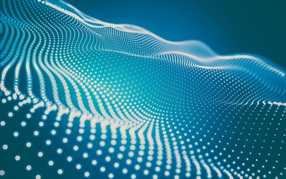 Abstract polygonal space low poly dark background with connecting dots and lines. Connection structure. 3d rendering