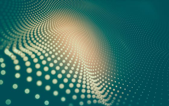 Abstract polygonal space low poly dark background with connecting dots and lines. Connection structure. 3d rendering