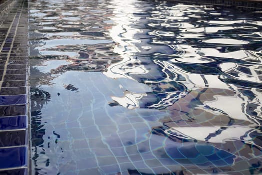 Clean water of swimming pool, stock photo