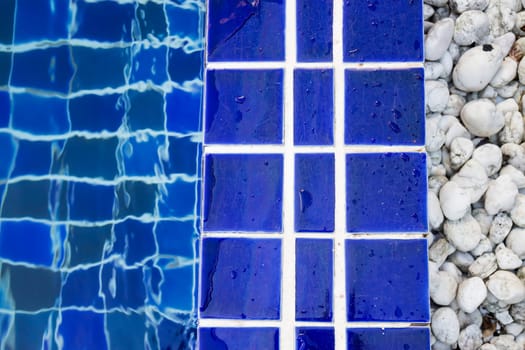 Clean water of swimming pool, stock photo