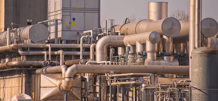Series of tubes and containers of a chemical complex