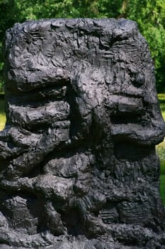 Bad Homburg, Germany - June 09, 2019: The sculpture Laokoon by Per Kirkeby at the Art Exhibition and Sculpture Biennale Blickachsen in the spa gardens on June 09, 2019 in Bad Homburg...
