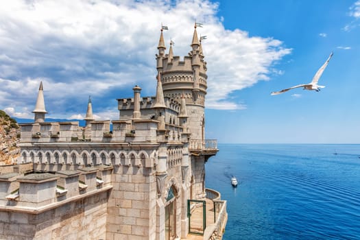 The Swallow's Nest castle in Gaspra, Crimea, Ukraine.