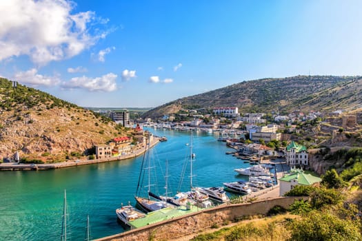Balaklava Bay, beautiful part of Sevastopol in Crimea.