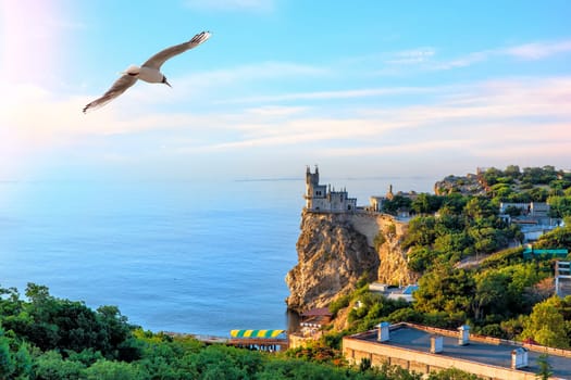 The Swallow Nest in Crimea, beautiful view on the cape.