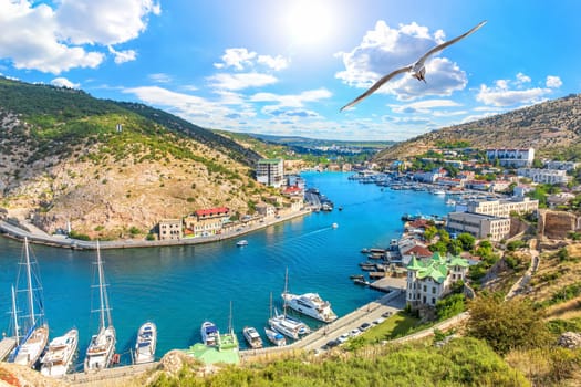 Beautuful Balaklava Bay view in Sevastopol, Crimea.