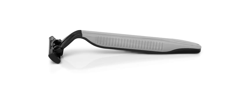 Men's shaving razors set. Studio shot isolated on white background.