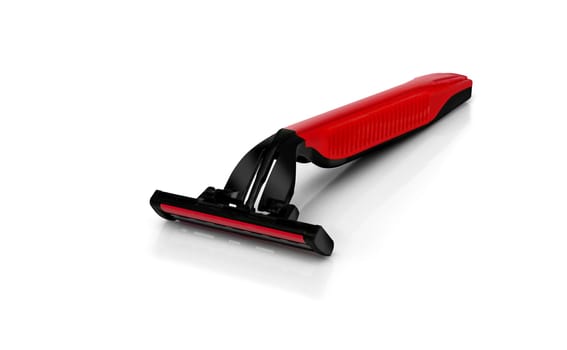 Men's shaving razors set. Studio shot isolated on white background.
