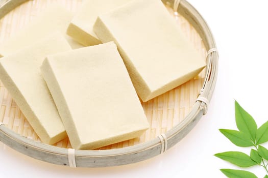 Japanese food, Kouya tofu on white background